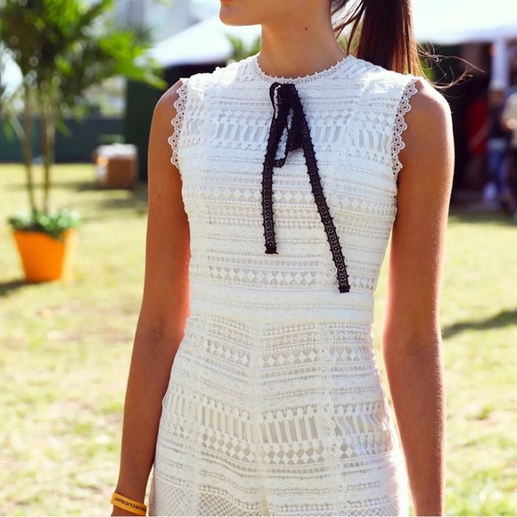 Alexis White Lace Playsuit Romper Size XS Wedding Shower Bachelorette